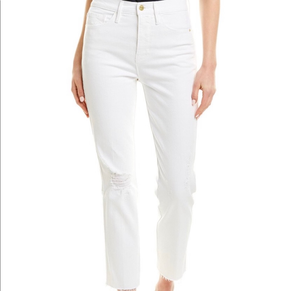 NWOT Frame Denim Le Sylvie Straight distressed 26